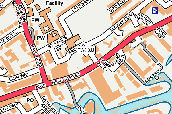 TW8 0JJ map - OS OpenMap – Local (Ordnance Survey)