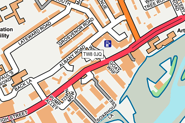 TW8 0JQ map - OS OpenMap – Local (Ordnance Survey)