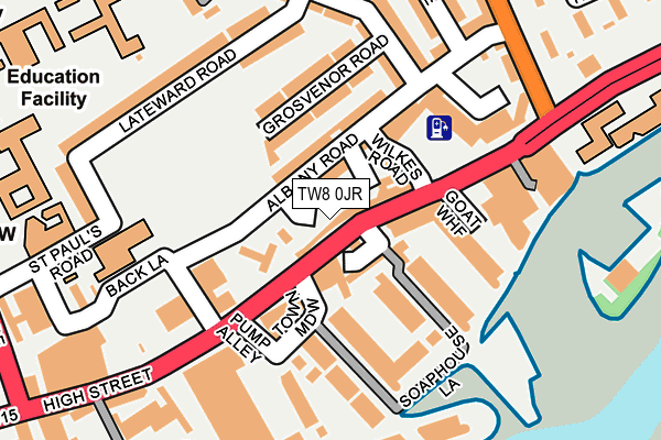 TW8 0JR map - OS OpenMap – Local (Ordnance Survey)