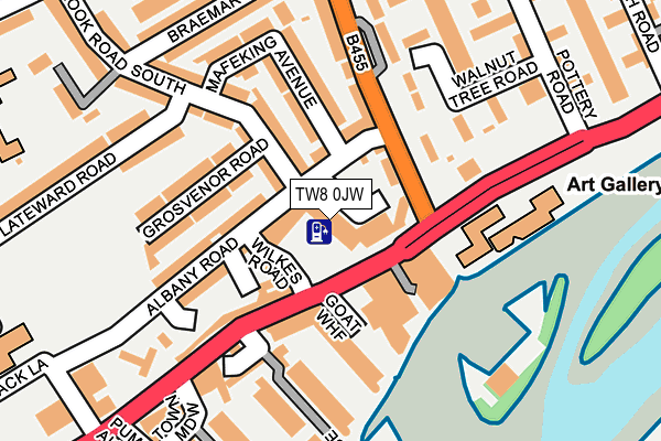 TW8 0JW map - OS OpenMap – Local (Ordnance Survey)