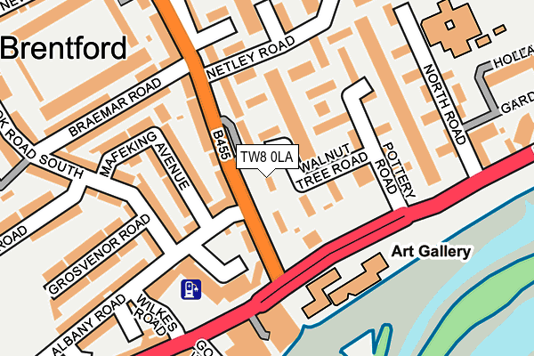 TW8 0LA map - OS OpenMap – Local (Ordnance Survey)