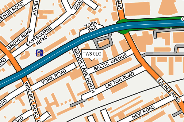 TW8 0LG map - OS OpenMap – Local (Ordnance Survey)