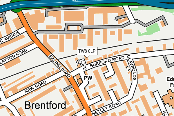 TW8 0LP map - OS OpenMap – Local (Ordnance Survey)