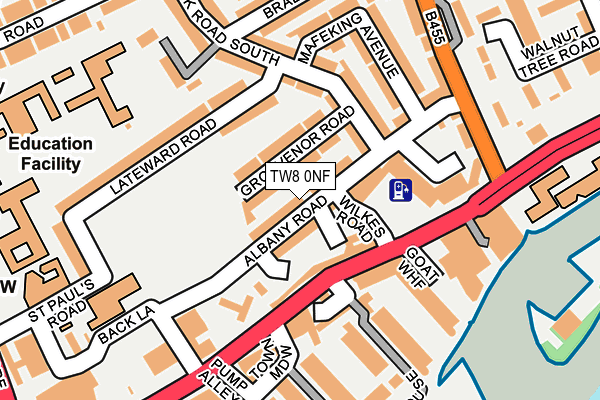 TW8 0NF map - OS OpenMap – Local (Ordnance Survey)