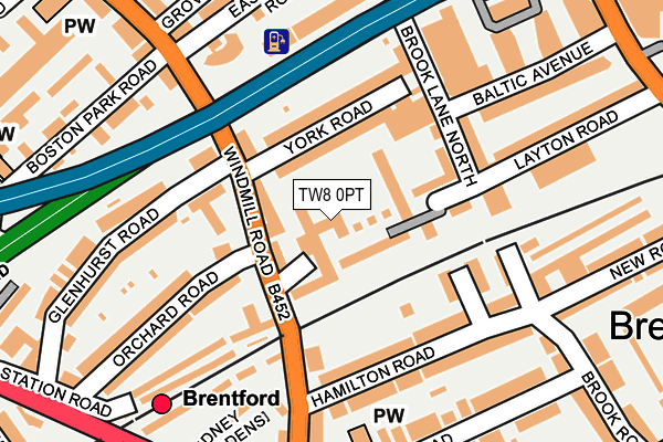 TW8 0PT map - OS OpenMap – Local (Ordnance Survey)