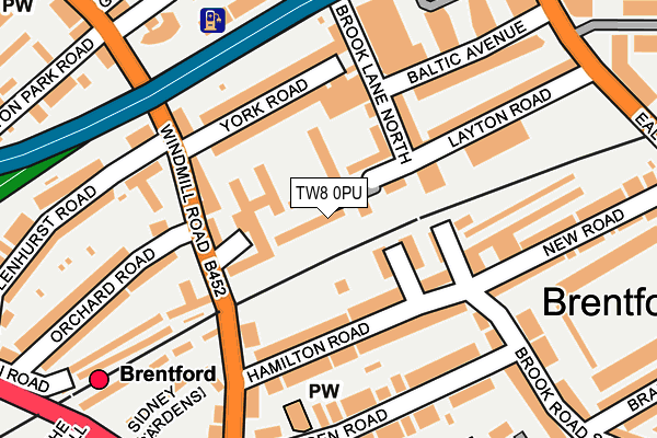 TW8 0PU map - OS OpenMap – Local (Ordnance Survey)