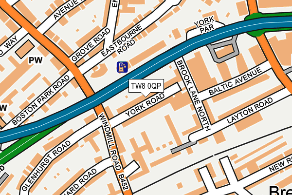 TW8 0QP map - OS OpenMap – Local (Ordnance Survey)