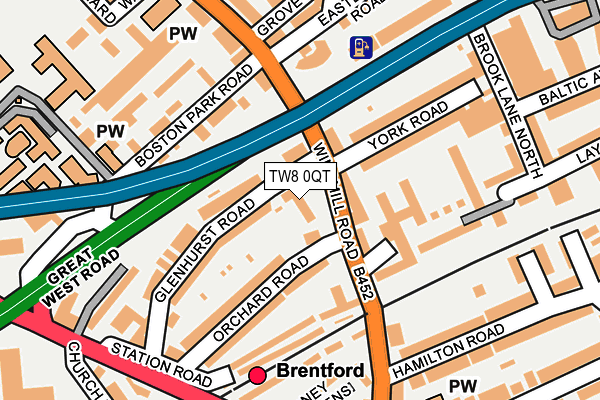 TW8 0QT map - OS OpenMap – Local (Ordnance Survey)
