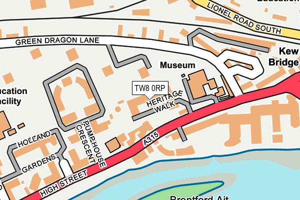 TW8 0RP map - OS OpenMap – Local (Ordnance Survey)