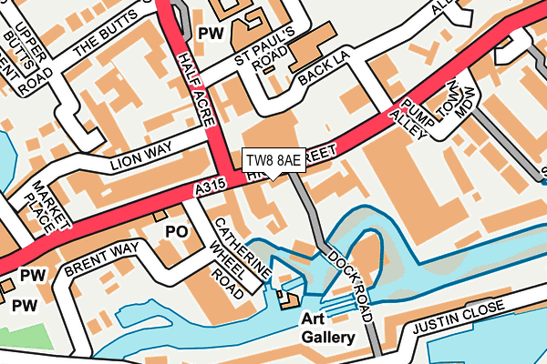 Map of RICHMOND GREEN LAW LTD at local scale