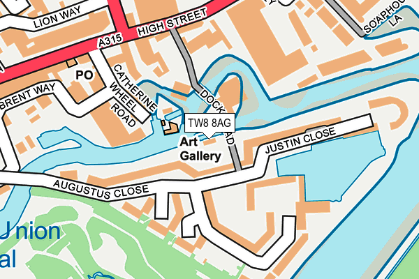 TW8 8AG map - OS OpenMap – Local (Ordnance Survey)