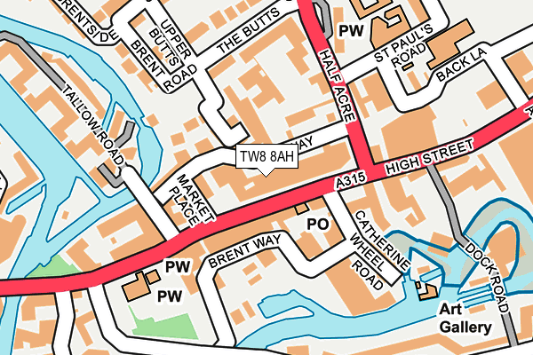 TW8 8AH map - OS OpenMap – Local (Ordnance Survey)