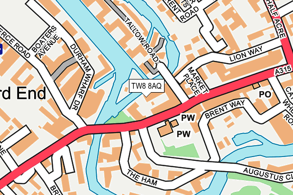 TW8 8AQ map - OS OpenMap – Local (Ordnance Survey)