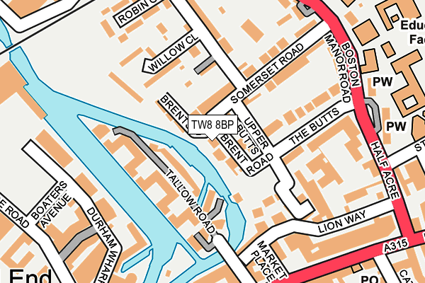 TW8 8BP map - OS OpenMap – Local (Ordnance Survey)