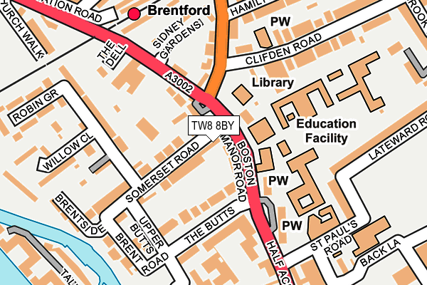 TW8 8BY map - OS OpenMap – Local (Ordnance Survey)