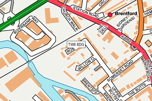 TW8 8DG map - OS OpenMap – Local (Ordnance Survey)