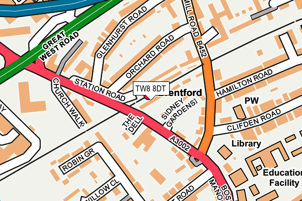 TW8 8DT map - OS OpenMap – Local (Ordnance Survey)
