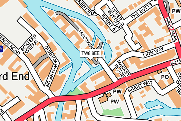 TW8 8EE map - OS OpenMap – Local (Ordnance Survey)