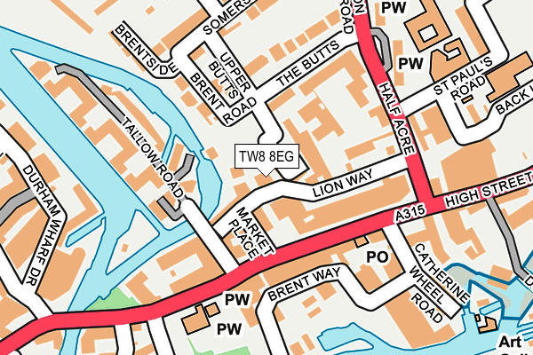 TW8 8EG map - OS OpenMap – Local (Ordnance Survey)