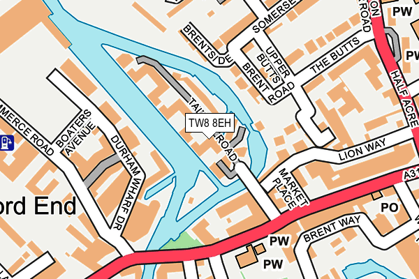 TW8 8EH map - OS OpenMap – Local (Ordnance Survey)