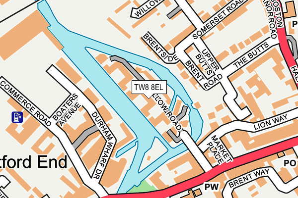 TW8 8EL map - OS OpenMap – Local (Ordnance Survey)
