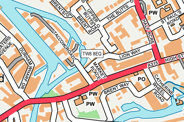 TW8 8EQ map - OS OpenMap – Local (Ordnance Survey)