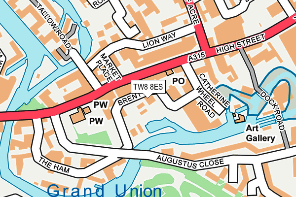 TW8 8ES map - OS OpenMap – Local (Ordnance Survey)