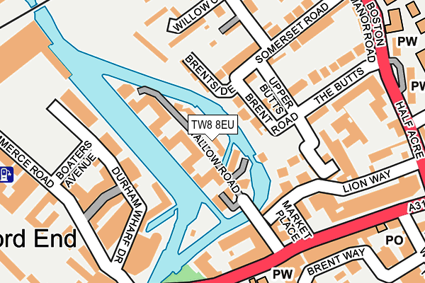 TW8 8EU map - OS OpenMap – Local (Ordnance Survey)