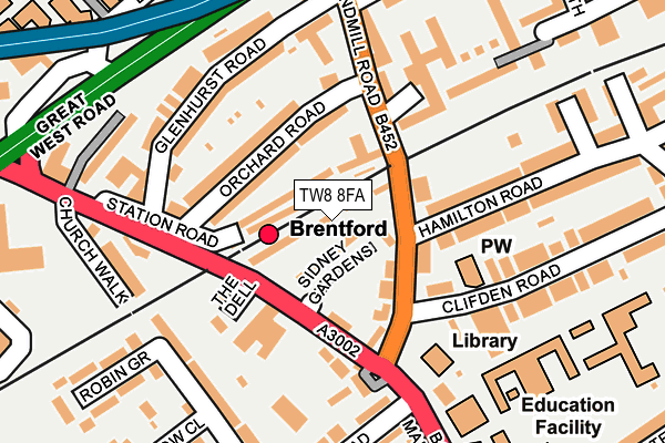 TW8 8FA map - OS OpenMap – Local (Ordnance Survey)