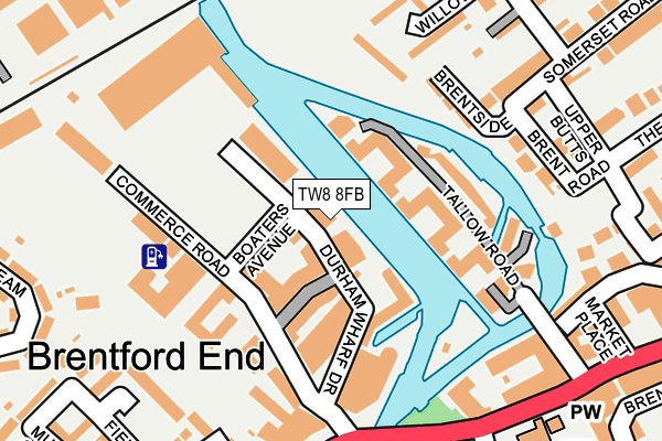 TW8 8FB map - OS OpenMap – Local (Ordnance Survey)