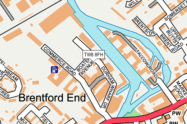 TW8 8FH map - OS OpenMap – Local (Ordnance Survey)