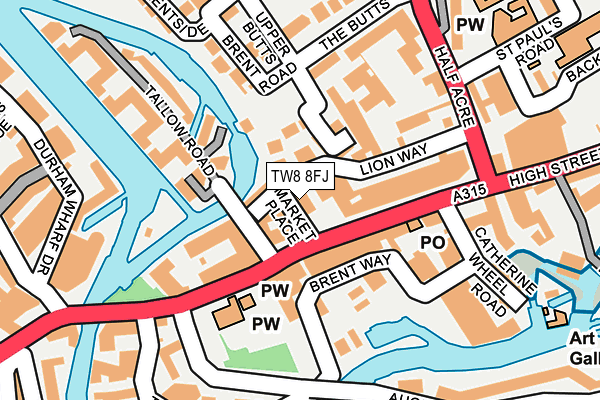 TW8 8FJ map - OS OpenMap – Local (Ordnance Survey)