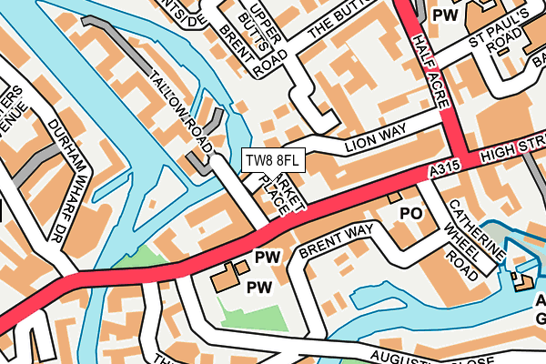 TW8 8FL map - OS OpenMap – Local (Ordnance Survey)