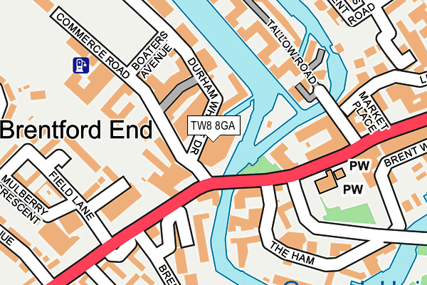 TW8 8GA map - OS OpenMap – Local (Ordnance Survey)