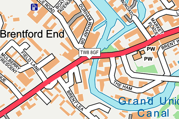 TW8 8GF map - OS OpenMap – Local (Ordnance Survey)