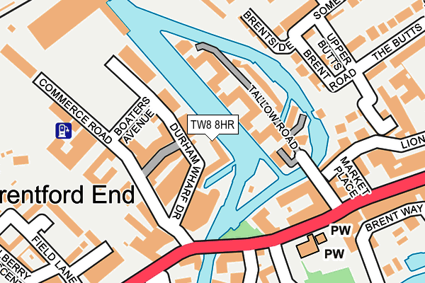 TW8 8HR map - OS OpenMap – Local (Ordnance Survey)