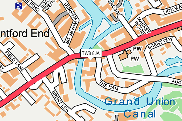 Map of CANAL CREST LIMITED at local scale