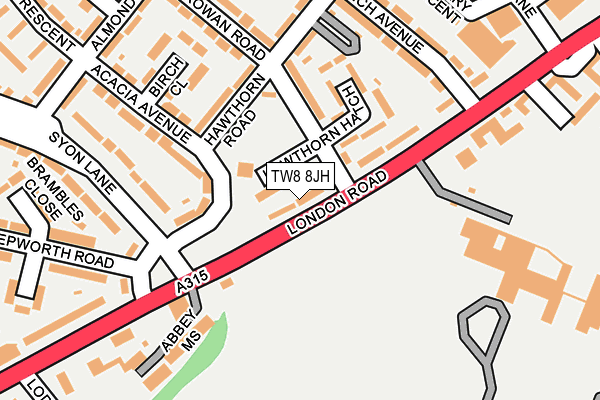 TW8 8JH map - OS OpenMap – Local (Ordnance Survey)