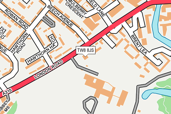 TW8 8JS map - OS OpenMap – Local (Ordnance Survey)