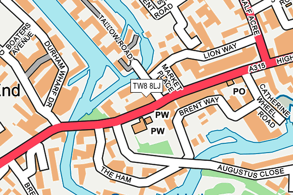 TW8 8LJ map - OS OpenMap – Local (Ordnance Survey)