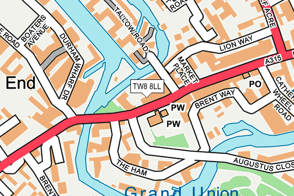 TW8 8LL map - OS OpenMap – Local (Ordnance Survey)