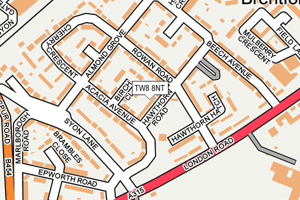 TW8 8NT map - OS OpenMap – Local (Ordnance Survey)