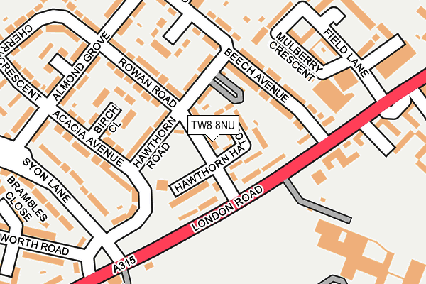 TW8 8NU map - OS OpenMap – Local (Ordnance Survey)