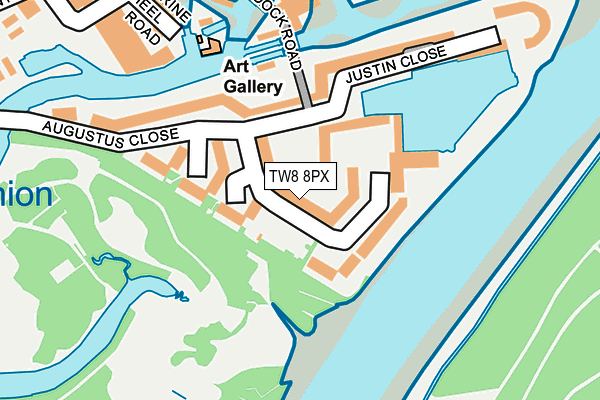 TW8 8PX map - OS OpenMap – Local (Ordnance Survey)
