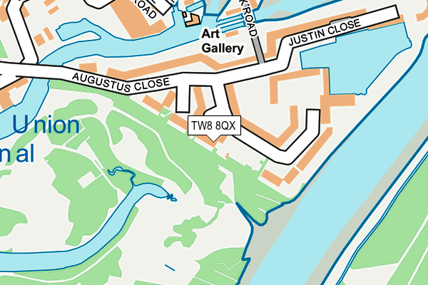 TW8 8QX map - OS OpenMap – Local (Ordnance Survey)