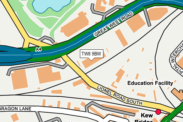 Map of BRENTFORD FC LIMITED at local scale