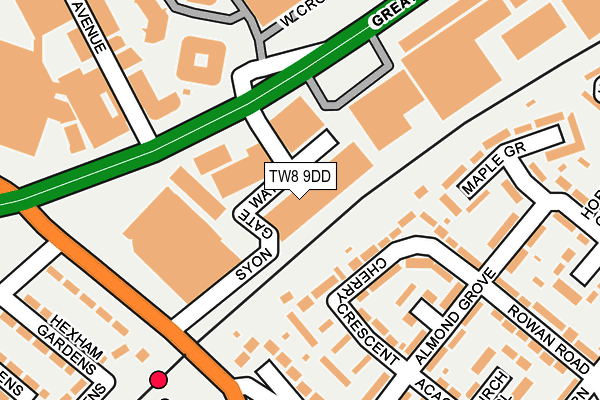 TW8 9DD map - OS OpenMap – Local (Ordnance Survey)