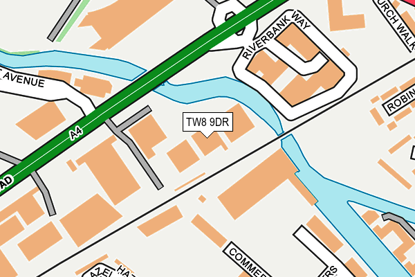 TW8 9DR map - OS OpenMap – Local (Ordnance Survey)