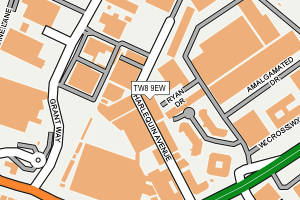 TW8 9EW map - OS OpenMap – Local (Ordnance Survey)