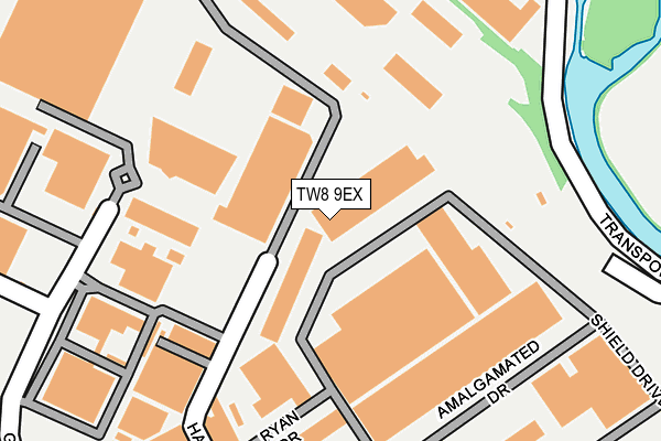 TW8 9EX map - OS OpenMap – Local (Ordnance Survey)